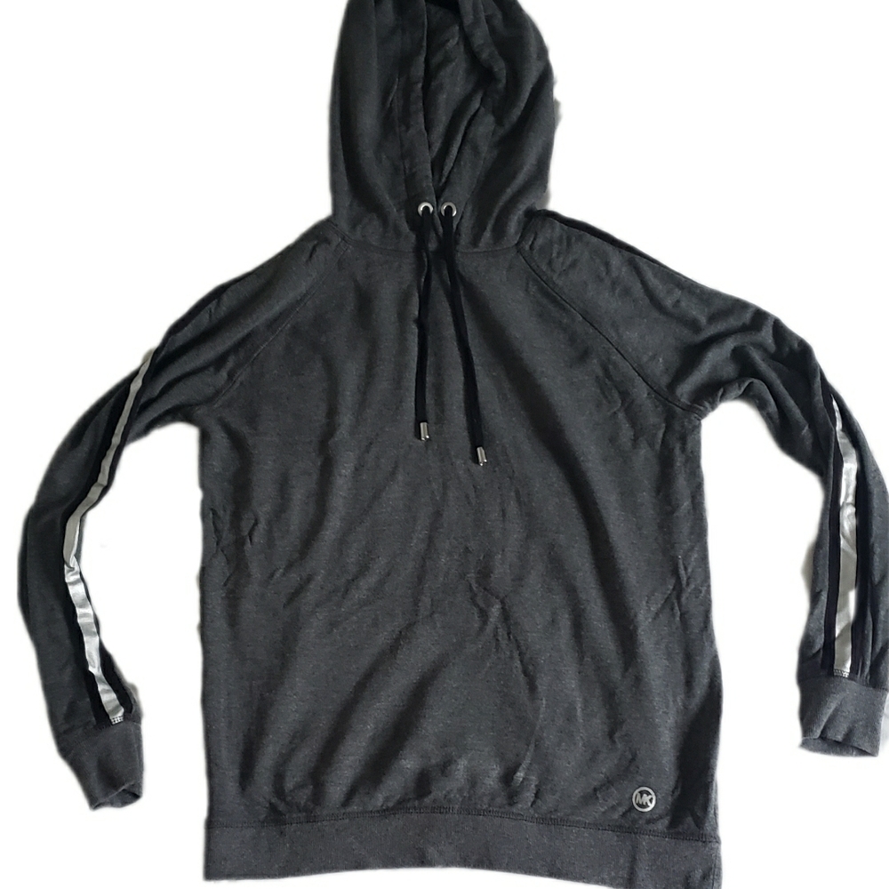Michael Kors Gray Hoodie with Silver Accents